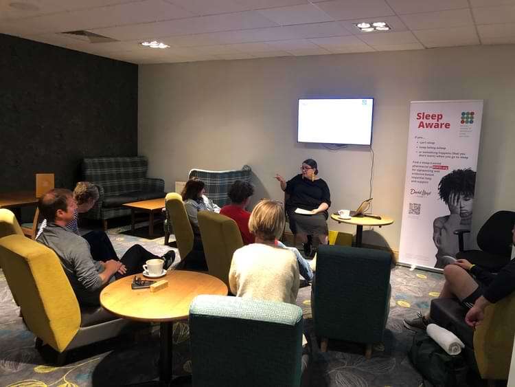 Emma delivering the Sleep Aware workshop at David Lloyd Clubs in Lincoln.